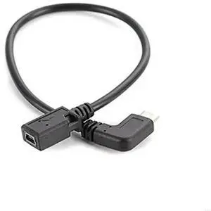 Mini USB Female to Type C Male Adapter Converter 90 Degree USB C Male to Mini USB Female Adapter Converter Cable