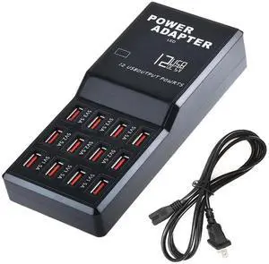 JAENFONG USB Charger Station,12-Port 60W Multiple USB Charging Station,Multi Ports Charger Charging for SmartphonesTabletsand Other Devices. JAENFONG USB Charger Station,12-Port 60W Multiple USB Charging Station,Multi Ports Charger Charging for SmartphonesTabletsand Other Devices.