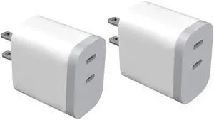 JAENFONG Dual Port C Charger, Type-c Fast Charging Block, Wall Adapter, USB C Phone Charging Plug for iPhone 16 Pro Max/16 Pro/16/16 Plus, 15 Pro Max/15 Pro/15,iPad Pro/Air, Android Phone JAENFONG Dual Port C Charger, Type-c Fast Charging Block, Wall Adapter, USB C Phone Charging Plug for iPhone 16 Pro Max/16 Pro/16/16 Plus, 15 Pro Max/15 Pro/15,iPad Pro/Air, Android Phone