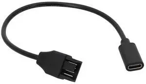 20cm USB C to 3Pin 4Pin Computer Fan Power Cable Computer Case Adapter Cord USB C Adapter Power Extension Cable