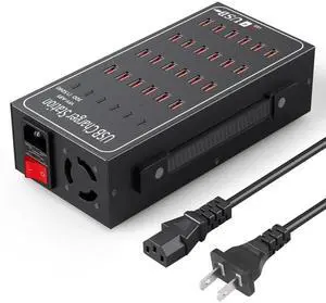 30-Ports Charging Station, 150W USB C Charger, USB-C Smart Charger, 30-in-1 Desktop Charging Hub, Multi Ports Charging Station Organizer for iPhone, iPad, Samsung, Tablets and Other Electronics