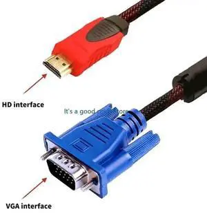 Adapter Cable 19pin Male to VGA Male Cable Cord 1080P Video Cables Universal for Computer Laptop Projector