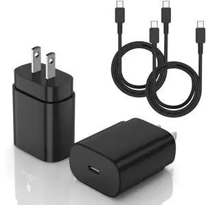 for Samsung Galaxy Super Fast Charging Cord Type C Charger,25w Charger USB C Block&6ft USBC to USB-C Cable Cord for for Samsung Galaxy S23 Ultra/S23/S23+/S22/S22 Ultra/S22+/S21/S20/Note 10/20,2Pack