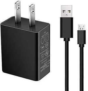 JAENFONG Micro Wall Charger Compatible with Samsung Galaxy Tab A 10.1 (2016), 8.0, 7.0, 9.7, Tab E, S2, Tab 4, 3, SM-T580/ 550/530/ 387/585/ 290/295 Tablet with 5Ft Charging Cable Cord (Black)