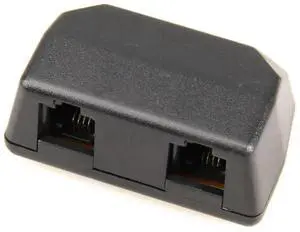 Black Telephone Adapter for Voice Recorder Audio Cable Line-in Cable RJ11 Telephone Phone Line Support 3.5mm Interface