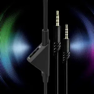2.0M/6.5 Feet Aux Wire W/ Volume Control Audio Cable for PC PS4 Etc Headset Cord Lead for Astro A10 A30 A40 A50 Gaming Headsets