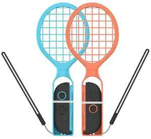 2 PCS Tennis Racket for Switch 2 Tennis Racquet Grip Controller Grips Tennis Accessories for Nintendo for Switch/OLED Joy-Con