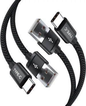 USB Type C Charger Cable 3.3FT 2 Pack,Nylon Charging Cord for iPhone 15 Pro Max,Samsung Galaxy Z Fold 5,Note 20,Tab S9 S10 S10E 10E FE S23 S22 S21 23 Plus Ultra,A52 A54,Google Pixel 7 6 XL