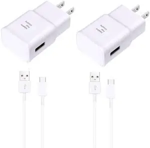 JAENFONG Android Phone Charger Samsung Charger Fast Charging Cord with 10FT USB Type C Cable for Samsung Galaxy S23/S23 Ultra/S22/S21/S20/S20+/S10/S10+/S10e/S9/S9+/S8/S8Plus/Edge/Active/Note 8/9/10/20