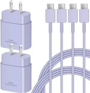 JAENFONG Type C Charger Fast Charging - 25W USB C Charger Block, Android Phone Wall Charging with 6Ft Type C to C Cable for Galaxy S25 Ultra/S25/S25+/S24 Ultra/S24/S24+/S23/S22 S21/S20/Note 20/Note 10