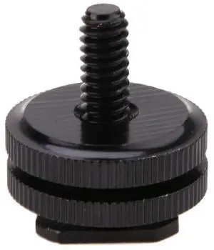 1/4 Inch Tripod Screw To Flash Hot Shoe Adapter Black Screw Adapter Tripod Bracket Hot Shoe Mount for Camera Studio Accessory