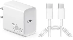 JAENFONG i Phone 15 Charger Fast Charging - 20W USB C Wall Charger Block with 6Ft Type C Cable Compatible with iPhone 15/15 Pro/15 Pro Max, iPad Pro, Air 5/4, 10th, Samsung Galaxy and Android Phone