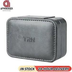 Earphone Carrying Case Holder Automatic Magnetic Closure Mini Bag PU Leather for Wired Earbuds USB Cable Wall Charger