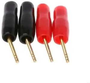 4 Pcs Wire Pin Terminal Plug Banana Plugs Speaker Screw Lock Cable Connectors 4 Pcs Wire Pin Terminal Plug Banana Plugs Speaker Screw Lock Cable Connectors