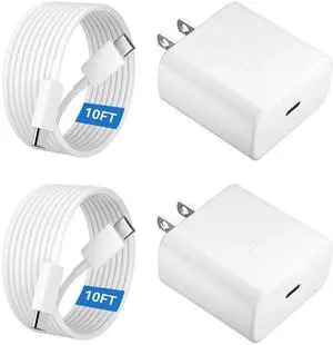 iPhone 17 16 Pro Max Charger Fast Charging,45W USB C Fast Charger Block With Extra Long 10FT Type C Charger Fast Charging Cable for iPhone 17 Pro Max/17 Pro/iPhone Air/17/16//16 Pro Max/Samsung