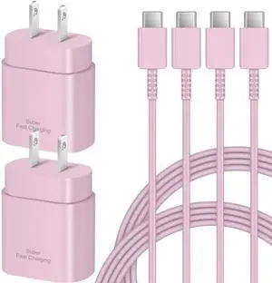 JAENFONG Type C Charger Fast Charging - 25W USB C Charger Block, Android Phone Wall Charging with 6Ft Type C to C Cable for Galaxy S25 Ultra/S25/S25+/S24 Ultra/S24/S24+/S23/S22 S21/S20/Note 20/Note 10