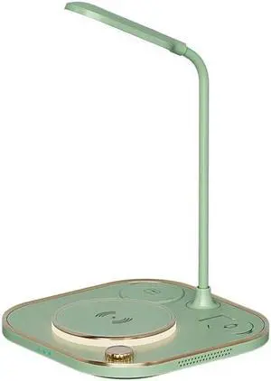4 in 1 LED Desk Lamp with Wireless Charging Station for Multiple Devices Qi Wireless Certified Compatible with iPhone 13/12, 13/12 Pro, 13/12 Pro Max, iWatch, Airpods 2/Pro with LED Light