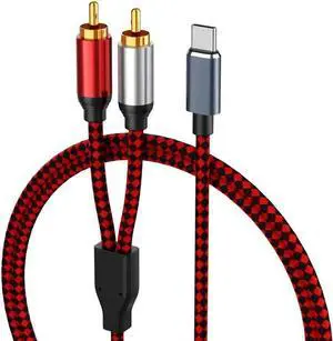 JAENFONG SB C to RCA Audio Cable Type C to 2RCA Male Jack Plug Adapter Car Auxiliary Stereo Speaker Amp Cord for Car Stereo, Phone, Tablet, Home Theater, Amplifier, DVD, Speaker, 3.3 Feet JAENFONG SB C to RCA Audio Cable Type C to 2RCA Male Jack Plug Adapter Car Auxiliary Stereo Speaker Amp Cord for Car Stereo, Phone, Tablet, Home Theater, Amplifier, DVD, Speaker, 3.3 Feet