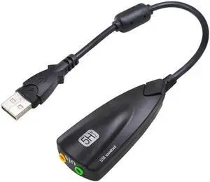 JAENFONG USB External Stereo Sound Adapter for Windows and Mac. Plug and Play No Drivers Needed - Black JAENFONG USB External Stereo Sound Adapter for Windows and Mac. Plug and Play No Drivers Needed - Black