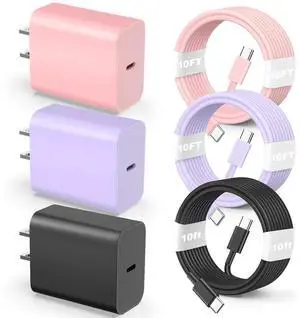 JAENFONG Compatible with iPhone 17 16 15 Fast Charging Cable 10Ft,3Pack 60W USB C to USB C Fast Charging Cable Cord for Phone 17 16 15/15 Pro/15 Pro Max/15 Plus, Pad Pro,MacCBoOok Air, Samsunng JAENFONG Compatible with iPhone 17 16 15 Fast Charging Cable 10Ft,3Pack 60W USB C to USB C Fast Charging Cable Cord for Phone 17 16 15/15 Pro/15 Pro Max/15 Plus, Pad Pro,MacCBoOok Air, Samsunng