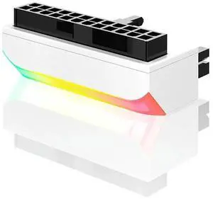 ATX 24Pin To 90 Degree Motherboard Power Connectors 5V 3-pin ARGB Power Supply Connector Adapter Aura Sync DIY Mounting