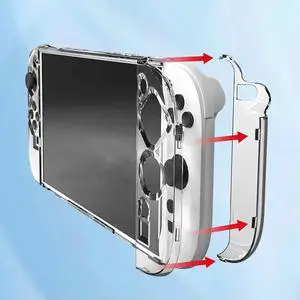 Clear PC Hard Case for Switch 2 Split Protective Case Cover Anti-fall Protective Sleeve Shockproof for Nintendo Game Accessories