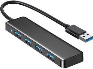JAENFONG USB 3.0 Hub, KEHIPI 4-Port USB Hub USB Splitter USB Expander for Laptop, Xbox, Flash Drive, HDD, Console, Printer, Camera,Keyborad, Mouse(Not for Charging)