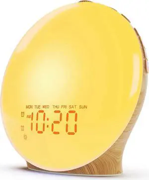 Wake Up Light Sunrise Alarm Clock for Kids, Heavy Sleepers, Bedroom, Upgraded Full Screen with Sunrise Simulation, Sleep Aid, Dual Alarms,FM Radio,Nightlight,14 Colors, 7 Sounds, Ideal for Gift Wake Up Light Sunrise Alarm Clock for Kids, Heavy Sleepers, Bedroom, Upgraded Full Screen with Sunrise Simulation, Sleep Aid, Dual Alarms,FM Radio,Nightlight,14 Colors, 7 Sounds, Ideal for Gift