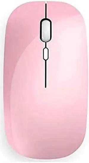 JAENFONG Rechargeable Wireless Mouse for MacBook Pro/ Air,Bluetooth Mouse for Laptop/PC/Mac/iPad pro/Computer BT pink