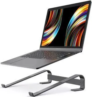 JAENFONG Laptop Stand, Computer Stand for Laptop, Aluminium Laptop Riser, Ergonomic Laptop Holder Compatible with MacBook Air Pro, Dell XPS, More 10-17 Inch Laptops Work from Home-Sliver