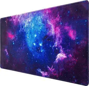 JAENFONG Gaming Mouse Pad, Large Mouse Pad for Desk, 31.5x15.7inch Mouse Pad for Home Office Gaming Work-Blue Galaxy