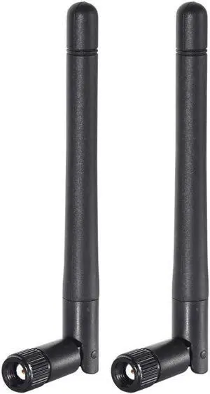 JAENFONG Dual Band WiFi 2.4GHz 5GHz 5.8GHz 3dBi MIMO RP-SMA Male Antenna (2-Pack) for WiFi Router Wireless Network Card USB Adapter Security IP Camera Video Surveillance Monitor