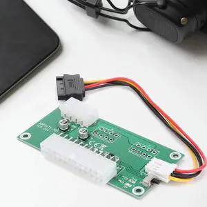 Laptop Docking Station Power Adapter PC Desktop ATX 24-Pin Dual PSU Power Synchronous Start for Bitcoin Miner Mining