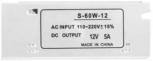 12V 5A Power Supply Transformer Switch 60W 220 AC To 12V DC for LED Strip Light