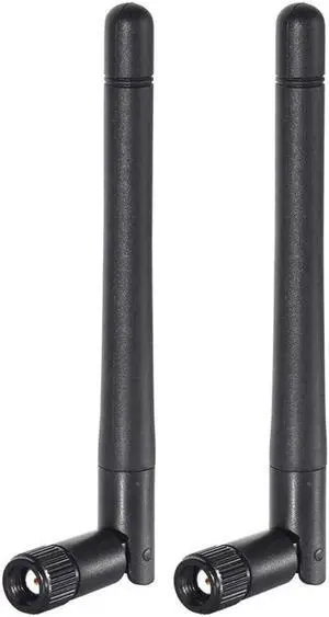 JAENFONG Dual Band WiFi 2.4GHz 5GHz 5.8GHz 3dBi MIMO RP-SMA Male Antenna (2-Pack) for WiFi Router Wireless Network Card USB Adapter Security IP Camera Video Surveillance Monitor