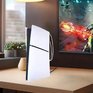 RGB LED Light Strip for PS5/PS5 Slim Decal Decoration Accessories with Remote Control for PS5 Slim Game Console