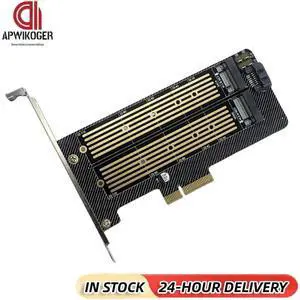 M.2 NVMe NGFF Hard Disk Adapter SATA Dual SSD Expansion Card Supports MKey BKey SSD To PCI-E Adapter Card NVME 32Gbps NGFF 6Gbps