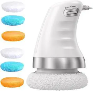 JAENFONG Cellulite Massager Body Sculpting Machine Handheld Electric Body Cellulite Remover Massager Machine for Neck Shoulders Arm Butt Leg with 6 Massage Washable Pads White