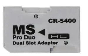 Micro SD TF to Memory Stick MS Pro for Duo for PSP 1000/2000 / 3000 Card Dual 2 Slot Adapter Converter CR-5400 CR5400