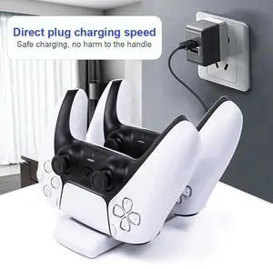 For PS5 Dual Fast Charger Non-slip Charging Station Controller Charger Station for 5 Controller Charger