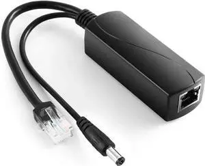 JAENFONG Gigabit PoE Splitter 12V/2A DC5.5 * 2.5mm Connector, 48V PoE to DC 12V/2A Output, Compatible DC 5.5 * 2.1 mm, IEEE802.3af/at 10/100/1000Mbps, Plug & Play PoE Adapter Active JAENFONG Gigabit PoE Splitter 12V/2A DC5.5 * 2.5mm Connector, 48V PoE to DC 12V/2A Output, Compatible DC 5.5 * 2.1 mm, IEEE802.3af/at 10/100/1000Mbps, Plug & Play PoE Adapter Active