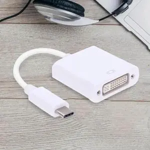 Type C USB 3.1 Male to DVI 1080P Portable Extended Power Adapter Cable