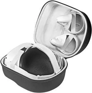 JAENFONG Carry Case for Oculus Quest 2/Oculus Quest All-in-one VR Gaming Headset Travel Case Protective Bag High Capacity Storage Cover for Gaming Touch Controllers, Charge Cable and Adapter (Black)