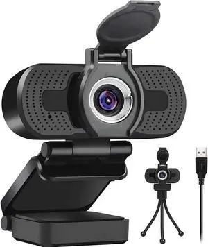 JAENFONG 1080p Full Hd Webcam,Computer Laptop Pc Mac Desktop Camera Conference and Video Call,Pro Stream Webcam with Plug and Play Video Calling Webcam