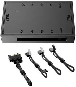1 To 10 Multi Splitter 4 Pin PWM Splitter Adapter HUB SATA Interface for PC Case