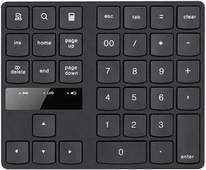 JAENFONG 2.4G USB Wireless Numeric Keypad 35 Keys Charging Digital Keyboard Notebook Laptop Mini Numpad