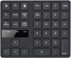 JAENFONG 2.4G USB Wireless Numeric Keypad 35 Keys Charging Digital Keyboard Notebook Laptop Mini Numpad