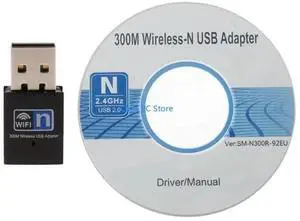 Mini 300Mbps USB RTL8192 Dongle Adapter Wireless Receiver Card Antenna 802.11 n/g/b wi-fi LAN Adapter