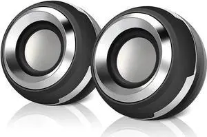 JAENFONG Stereo Computer Speaker, USB Powered Speaker with Sound, Loud Volume and Enhanced Bass, PC Speaker for Laptop Desktop Computer Cellphones and More