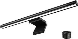 JAENFONG Monitor Light Bar with Mechanical Switch&Wireless Remote Dual Control,Computer Light with Stepless Dimming,No Screen Glare Monitor Lamp with USB Powered for Home and Office